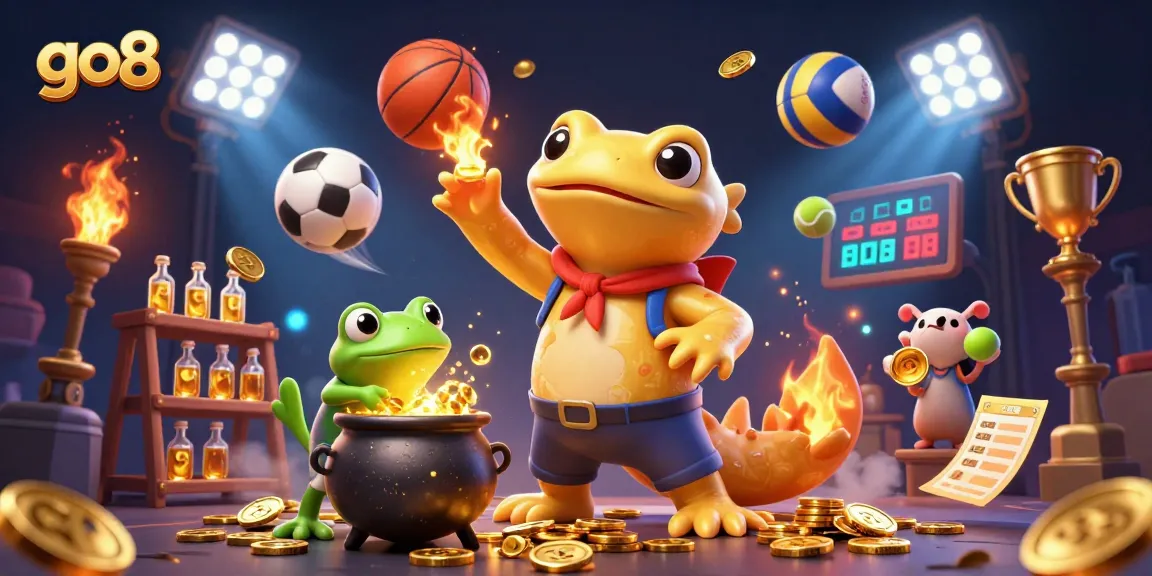 Experience the thrill of go8 gaming with a golden salamander alchemist in a vibrant casino scene.