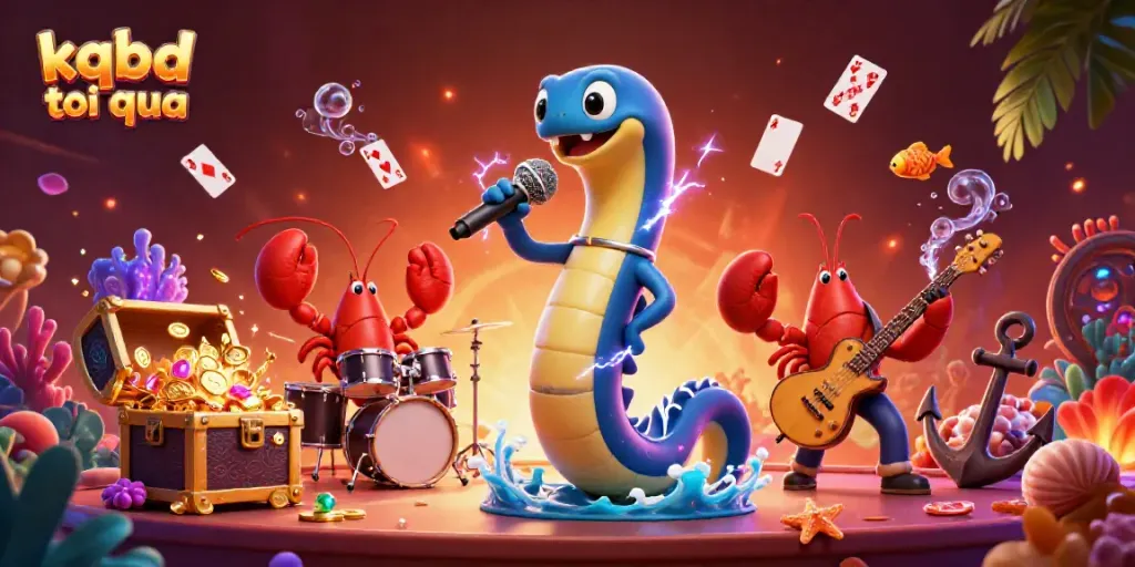 Experience vibrant action in kqbd toi qua, where a DJ eel energizes an underwater casino stage.