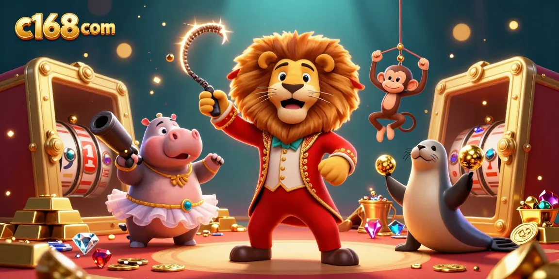 Experience the thrill at c168 com with vibrant casino elements and exciting characters in a dynamic 3D scene.