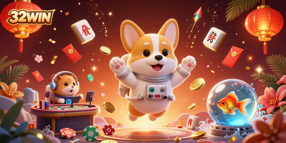 Experience thrilling adventures with 32WIN in a bustling space casino filled with excitement and prizes.
