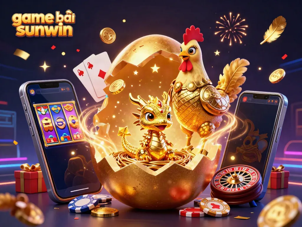 Win exciting rewards with game bài sunwin featuring colorful slot games and golden characters.