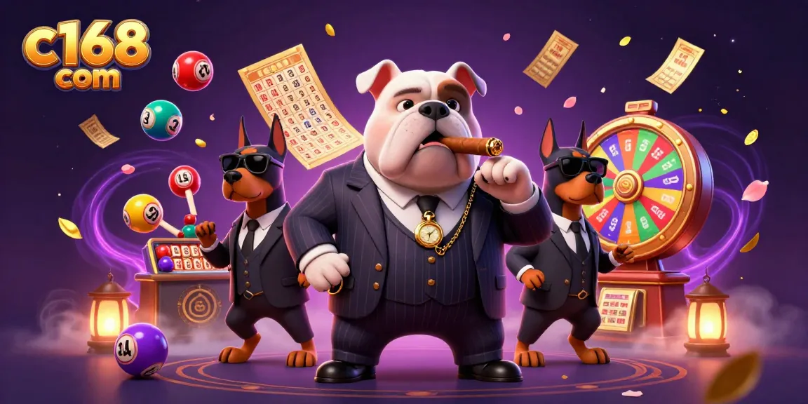 Experience excitement at c168 com with a mafia boss and bodyguard duo in a vibrant casino scene.