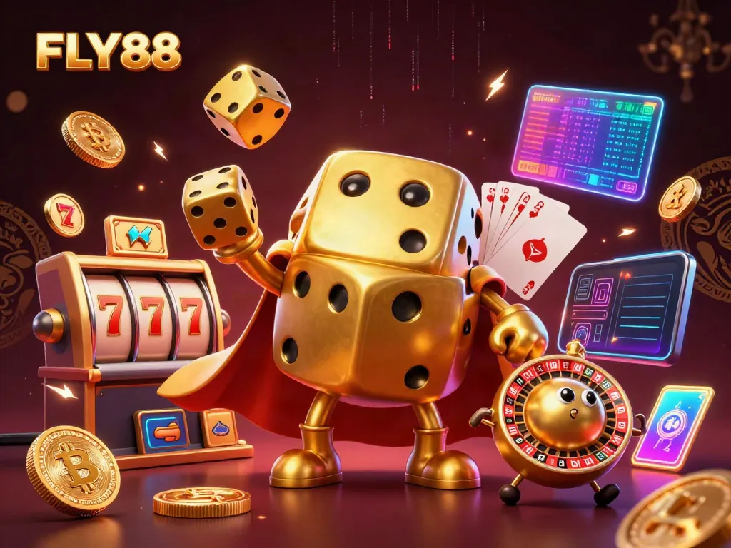 Engage with the vibrant world of FLY88 featuring dynamic gaming elements and 3D characters.