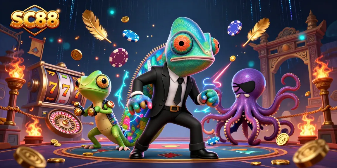 SC88 takes center stage in an engaging 3D casino showdown with vibrant gambling elements.