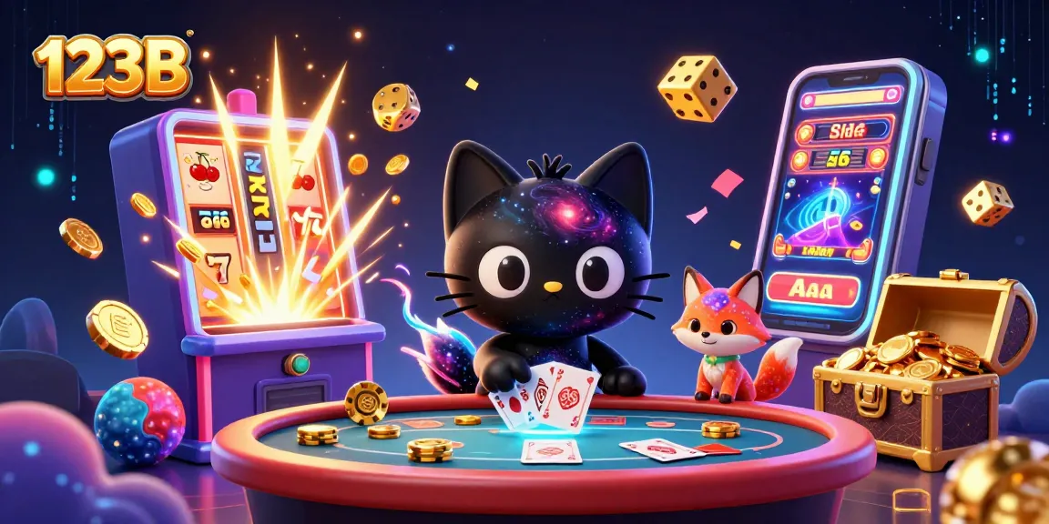 Experience thrilling gameplay with 123B's enchanting cosmic casino scene featuring vibrant characters and jackpot excitement.