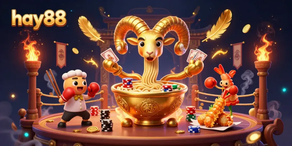 Experience winning strategies with hay88 in an exciting casino showdown filled with vibrant characters.