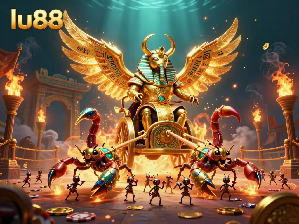 Experience thrilling gameplay with LU88's vibrant gaming scene featuring dynamic characters and casino elements.