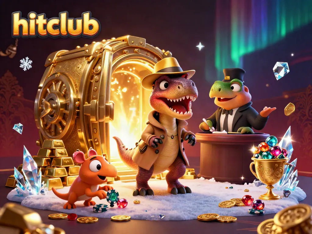 hitclub gambling scene featuring a velociraptor card counter, stegosaurus pit boss, and compy pickpocket at the blackjack table