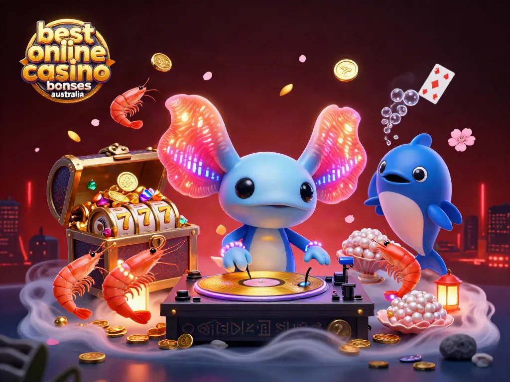 Experience the best online casino bonuses Australia with a vibrant underwater 3D illustration.