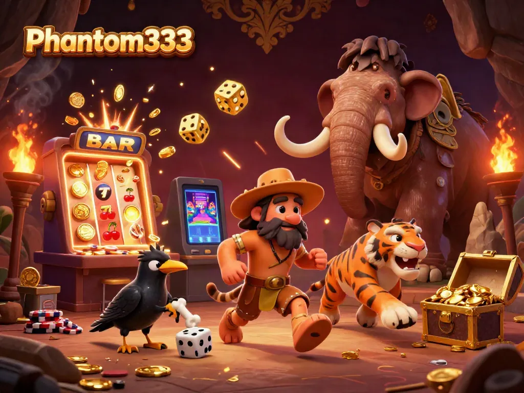 Experience the thrill of Phantom333's premier casino with stunning 3D visuals and vibrant gaming elements.