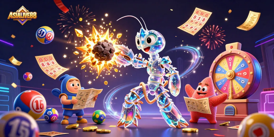 Experience the thrill of winning with ASIALIVE88, a vibrant 3D digital casino scene bursting with excitement.