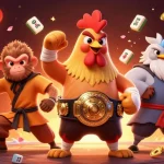 Win big with link vào 68 game bài in this vibrant 3D casino scene featuring dynamic characters and festive elements.