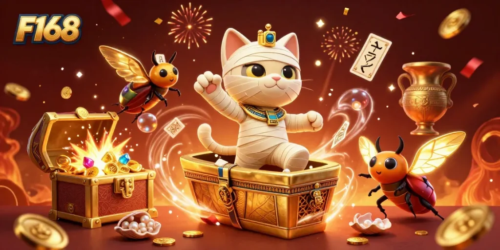 Experience thrilling gameplay at F168, featuring dynamic casino elements and vibrant characters.