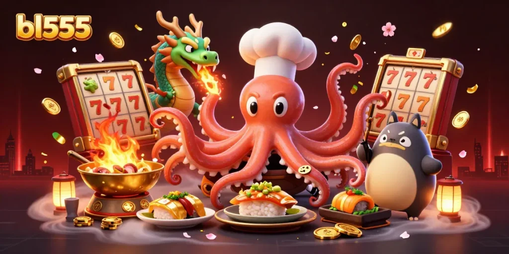 Enjoy the excitement of bl555 casino games with vibrant characters and golden elements.