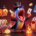 Experience thrilling gaming at lc88 with innovative card tricks by an eel and sparkling cryptocurrency.
