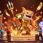 Engage in thrilling gameplay with 98wincom's vibrant underwater casino scene featuring unique characters and settings.