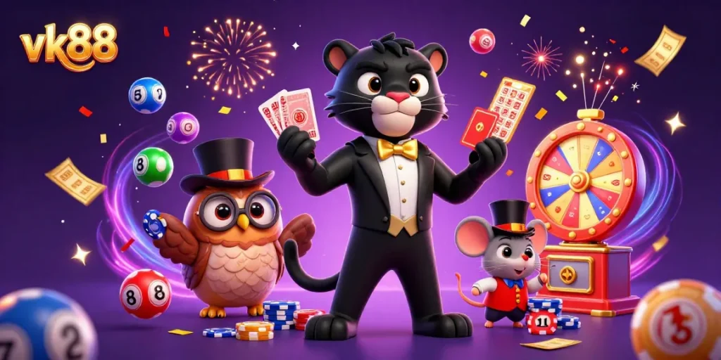 Experience thrilling wins at vk88 with an exciting casino scene featuring dynamic game elements.