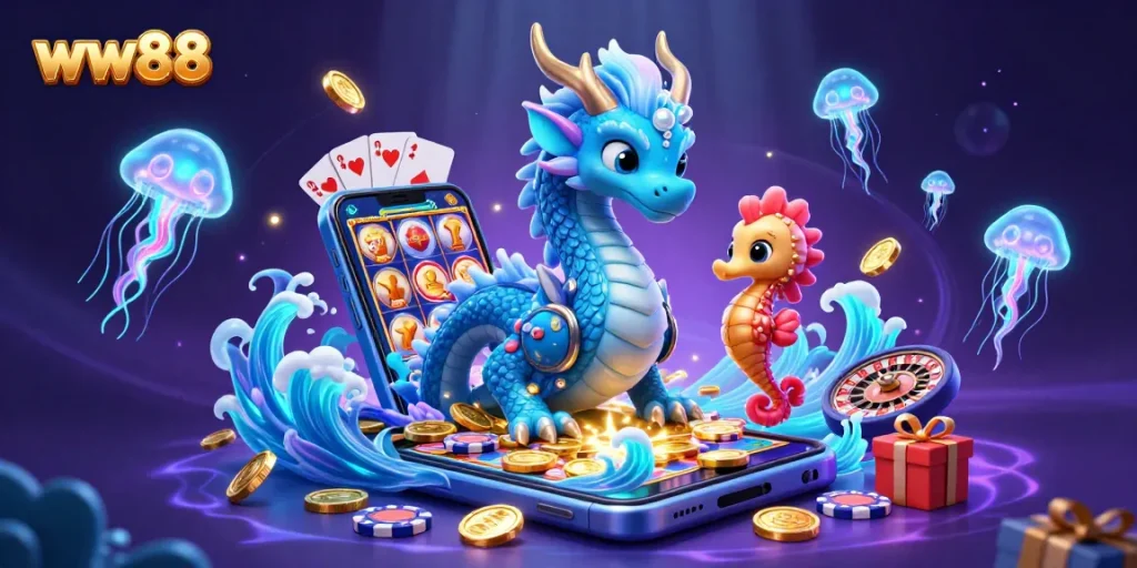 Spin to win with ww88's vibrant casino scene, showcasing exciting games and rewards!