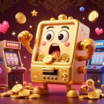 Experience the excitement of 58win com with golden slot machines celebrating jackpots amidst dynamic gaming elements.