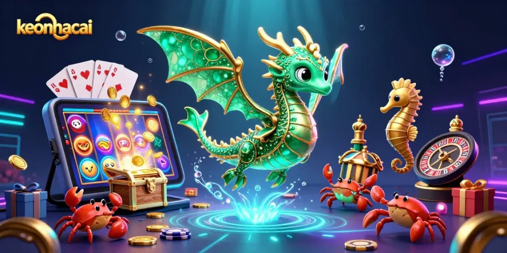 Engage with keonhacai for exciting casino experiences featuring a lush 3D underwater world.