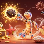 Claim link free credit bonuses with an exciting galactic scene filled with treasure and games.