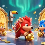 Experience thrilling betting fun with xoilac featuring 3D pangolins in a vibrant casino scene.
