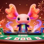 Experience exhilarating gaming with lu88a's vibrant casino scene featuring dynamic characters and poker elements.