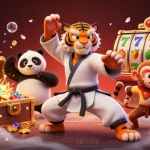 Experience the thrill of gaming at Sunwin with a vibrant illustration of unique characters and exciting casino elements.