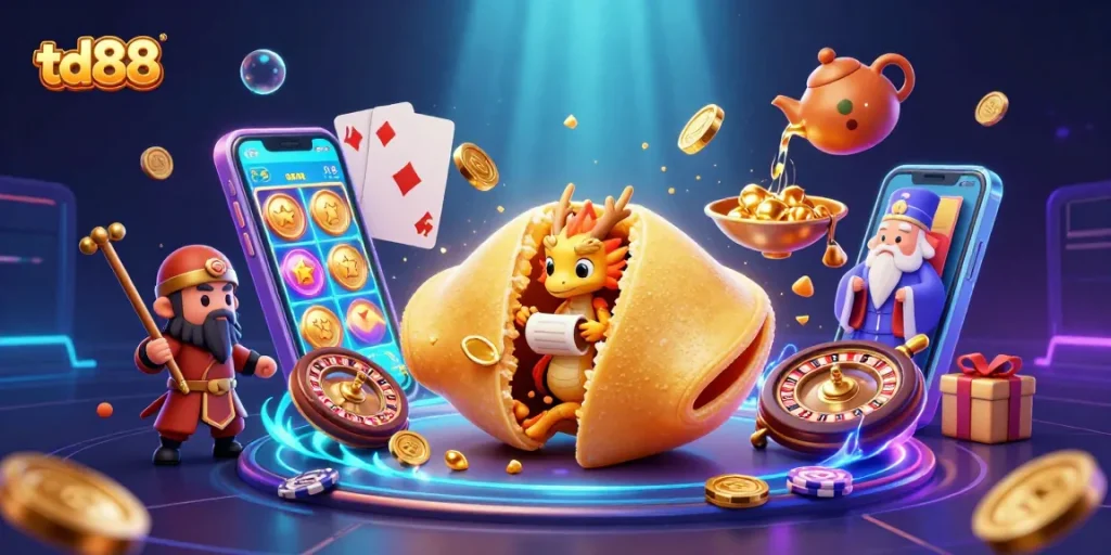 Experience thrilling moments with td88 casino games, featuring golden treasure and vibrant slot games.