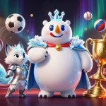 Experience thrilling sports betting with VIPWIN's dynamic gaming scene featuring an ice king and silver fox