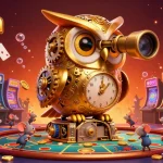 Engage in thrilling gaming at vipwin with lively characters exploring colorful slot machines and treasure.