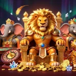 Alpha88 welcomes players with a vibrant, detailed casino scene featuring a fierce lion king.
