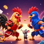 Experience thrilling action with UK88's vibrant roosters in an electrifying casino showdown.