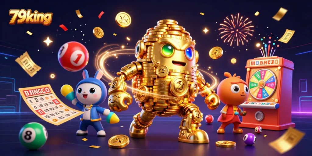 Engage with 79king's vibrant lottery and gaming scene, featuring dynamic prize elements.