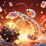 Engage with nhandinhkeonhacai as the galactic mantis shrimp conquers asteroids in a vibrant casino-themed scene.