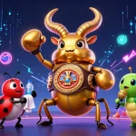 Engage with sin88 in an exciting cartoon casino scene featuring vibrant slot machines and characters.