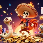 Experience thrilling fun at ea88 with a victory dance of unique characters amid golden casino treasures.
