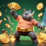 Experience the thrill of QS88 with a vibrant 3D illustration featuring a beetle sumo champion amidst glittering casino elements.