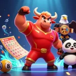 Engage in vibrant gaming excitement at go 88 with a jubilant scene featuring animated casino characters and lively game elements.