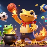 Experience the thrill of go8 gaming with a golden salamander alchemist in a vibrant casino scene.