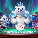 Join the fun with code lu88 at LU88's vibrant casino scene featuring an ice king polar bear!