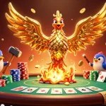Experience the excitement of 开云体育 with a dynamic 3D illustration featuring a golden phoenix and poker elements.