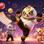 Engage with KP88 as a vibrant 3D scene of dynamic animal characters celebrating lottery triumphs.