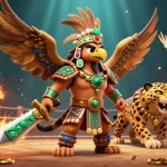 Engage in thrilling wins at TR88 with an Aztec warrior and stunning casino action illustration.