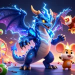 Experience thrilling gameplay with Llwin's vibrant casino elements and dynamic lottery scene.