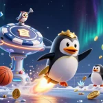 Experience thrilling cash wins at DN88 casino with a golden penguin racing toward excitement.