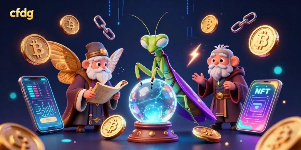 Experience the thrill of cfdg with a vibrant 3D digital illustration showcasing gambling elements.