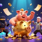 Experience the thrill of fly88 com with vibrant lottery elements in an engaging 3D casino scene.